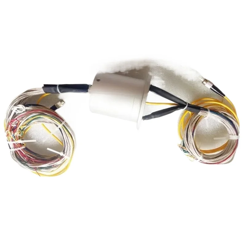 Deposit- Fiber Optic Slip Ring OD 60mm 1 Channel FORJ Rotary Joint 18 Signal Power Wire For Radar Antenna Photovoltaic Slip Ring