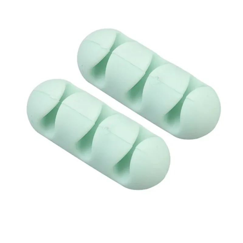 Cable Organizer Silicone USB Cable Winder Desktop Tidy Management Clips on Desk Cable Cord Holder for Mouse Headphone Computer