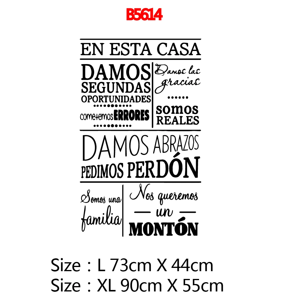 1 pc Spanish Motivational texts Waterproof Wall Stickers Home Decor For office  Wallpaper view 4