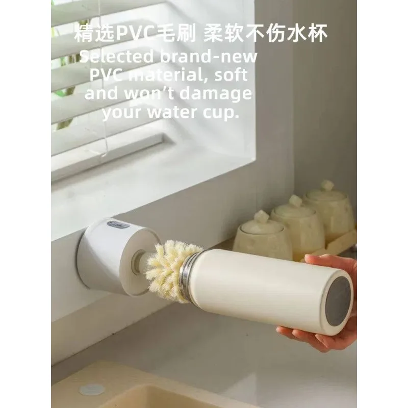 Multifunctional hanging type, rechargeable electric cup brush, extended cup washer three-in-one cup brush