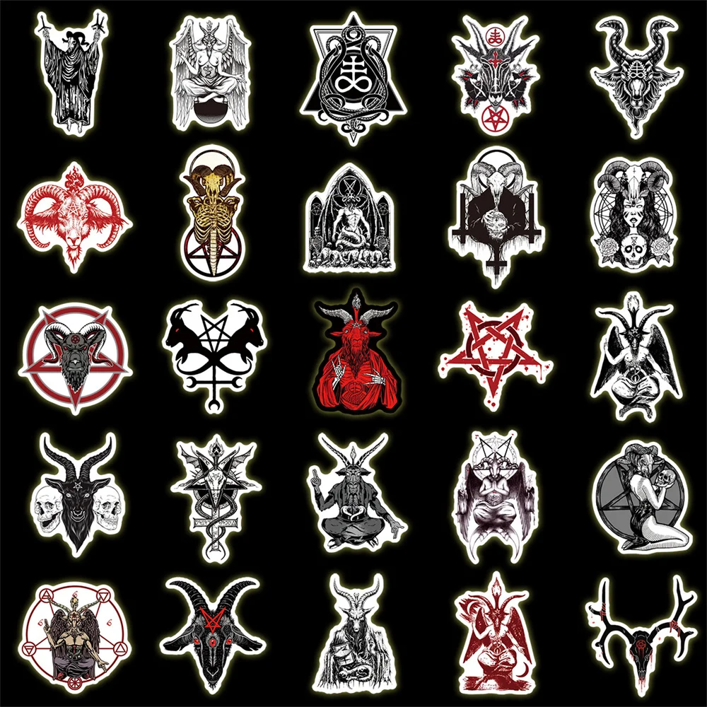 10/30/50PCS Cartoon Black Ram Animal Personality Creative Sticker Desk RefrigeratorPhone Skateboard Waterproof Sticker Wholesale