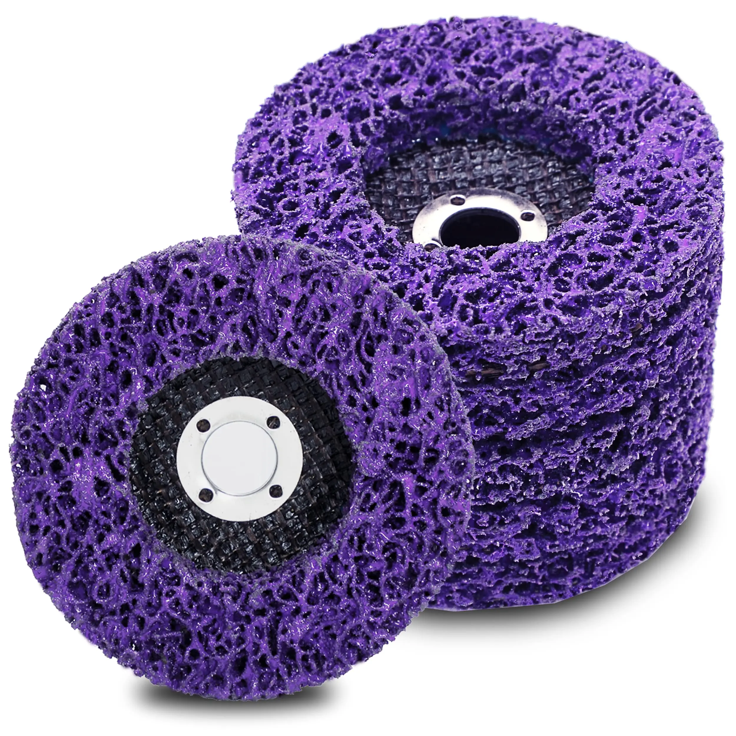 

5 Pack Poly Strip Discs for Angle Grinder – Paint & Rust Remover Wheels, Abrasive Clean & Strip Disc for Metal, Wood, Fiberglass