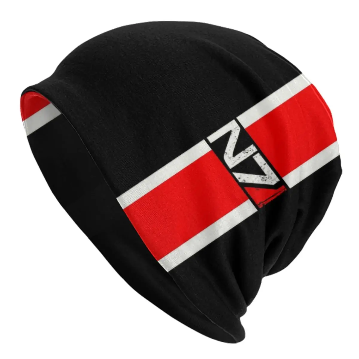 Custom Mass Effect N7 Emblem Skullies Beanies Caps Unisex Outdoor Knitting Hat Adult Alliance Military Video Game Bonnet Hats