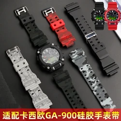 Convex silicone for Casio silicone watch strap modification GA-900 GA-900C GA-800 sports waterproof resin silicone strap 16mm