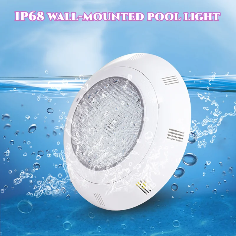 led wall mounted IP68 swimming pool underwater light 20W30W40W50W60WAC12V fish pond light RGB color changing with remote control