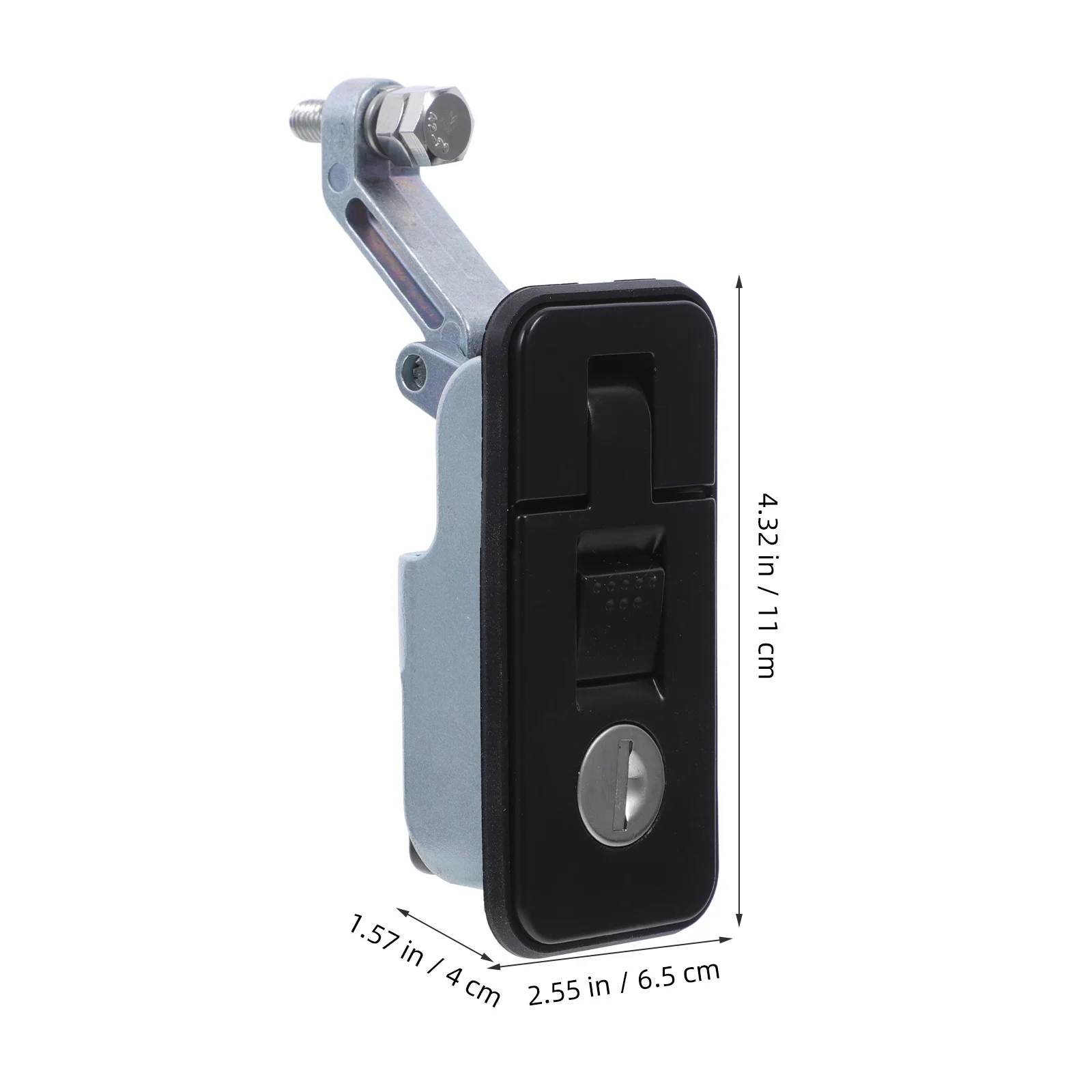 Compressie Klink Verstelbare Flush Zinklegering Zwart Strak Deurslot voor Kast Gereedschapskist Rv Marine Camper Veilige Sluiting