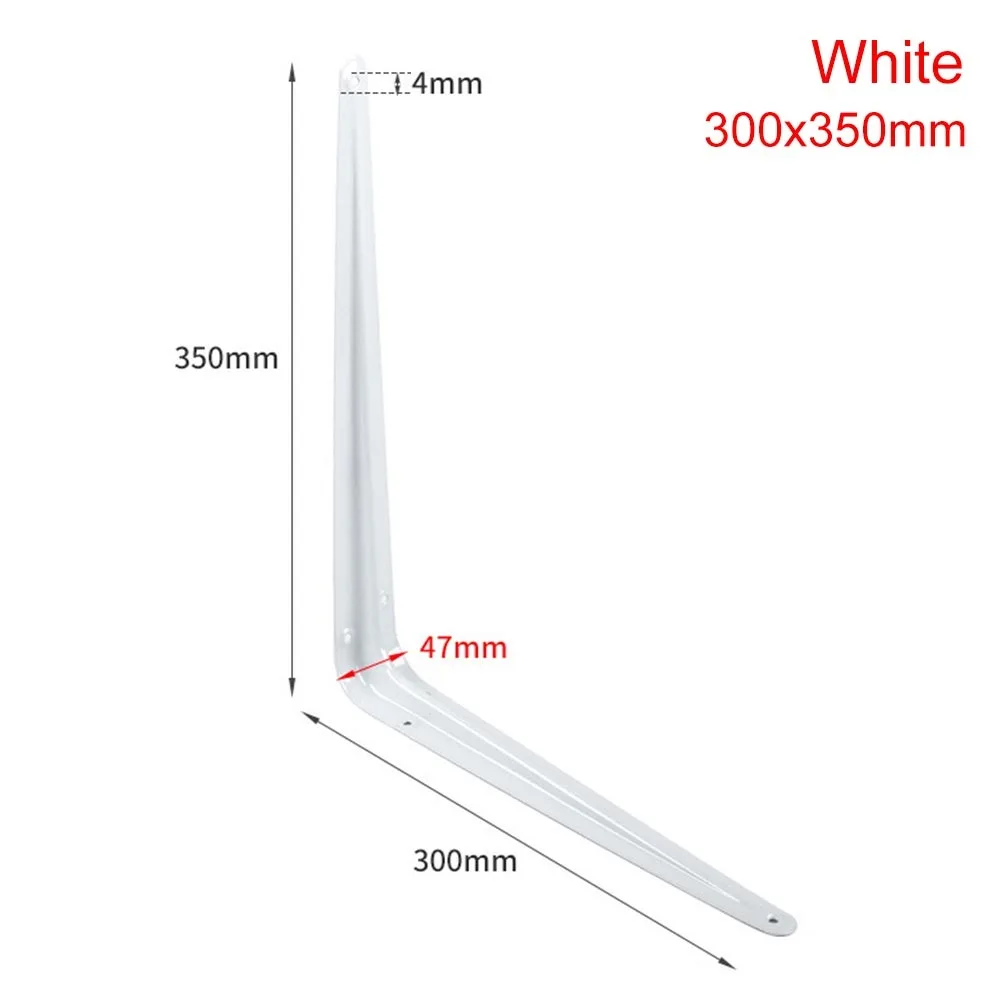 1Pcs 4-14inch Triangular Bracket Support Wall Mount Hanging Black White Mounting Bracket Fixed L-shaped Shelf Corner Brace