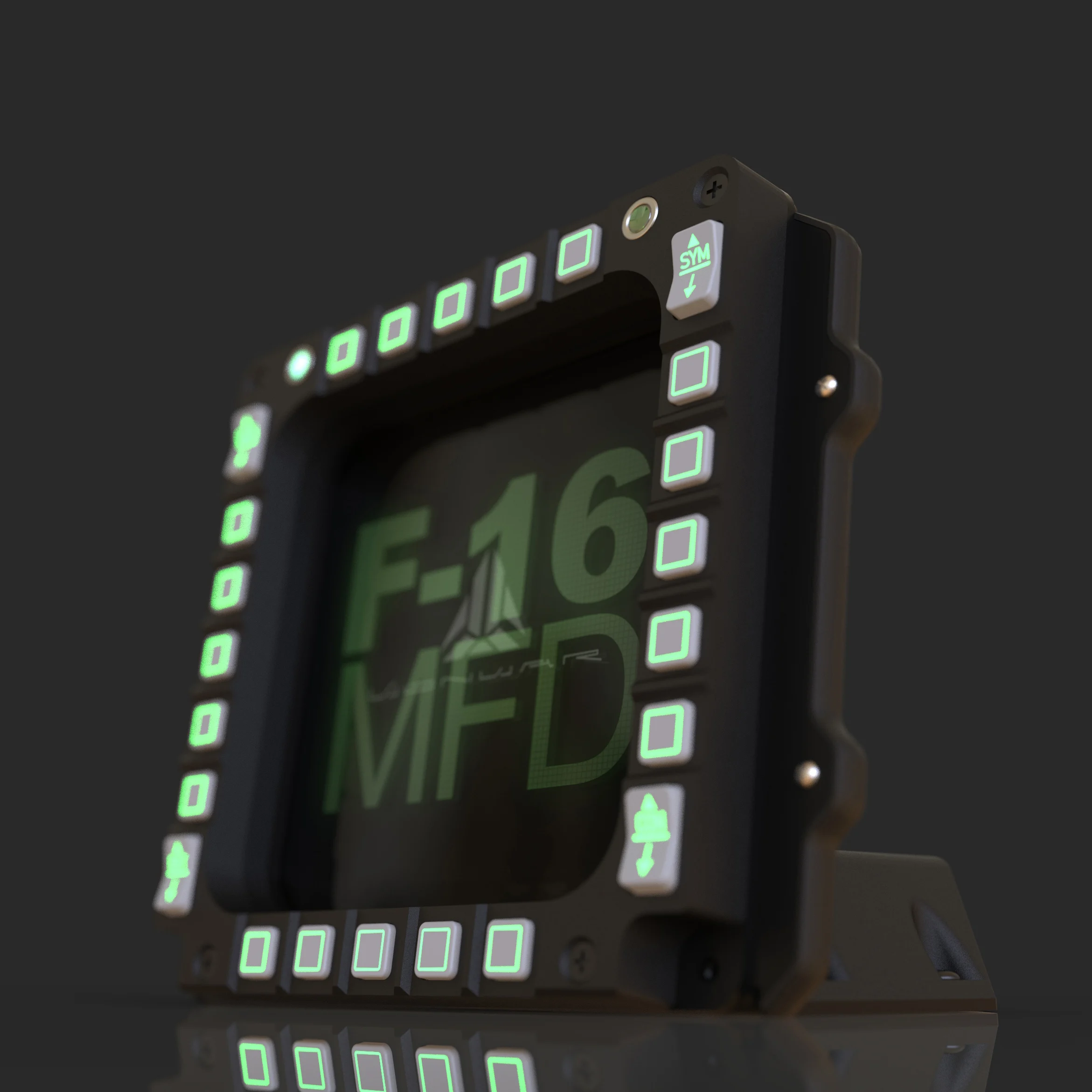 For DCS or Falcon BMS of instruments such as F16 cockpit simulation flight MFD