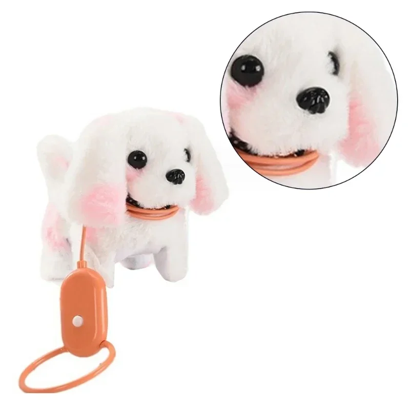 Juguete electrónico de peluche para perros, juguetes interactivos divertidos, tizas, barras, cola para sacudir, perro de peluche realista, regalo para niños