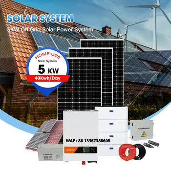 

Centro Energy 5KW Off-Grid Solar System 5000 Watt Silicon Solar Panel with Battery and CAN Communication Port for Home Use