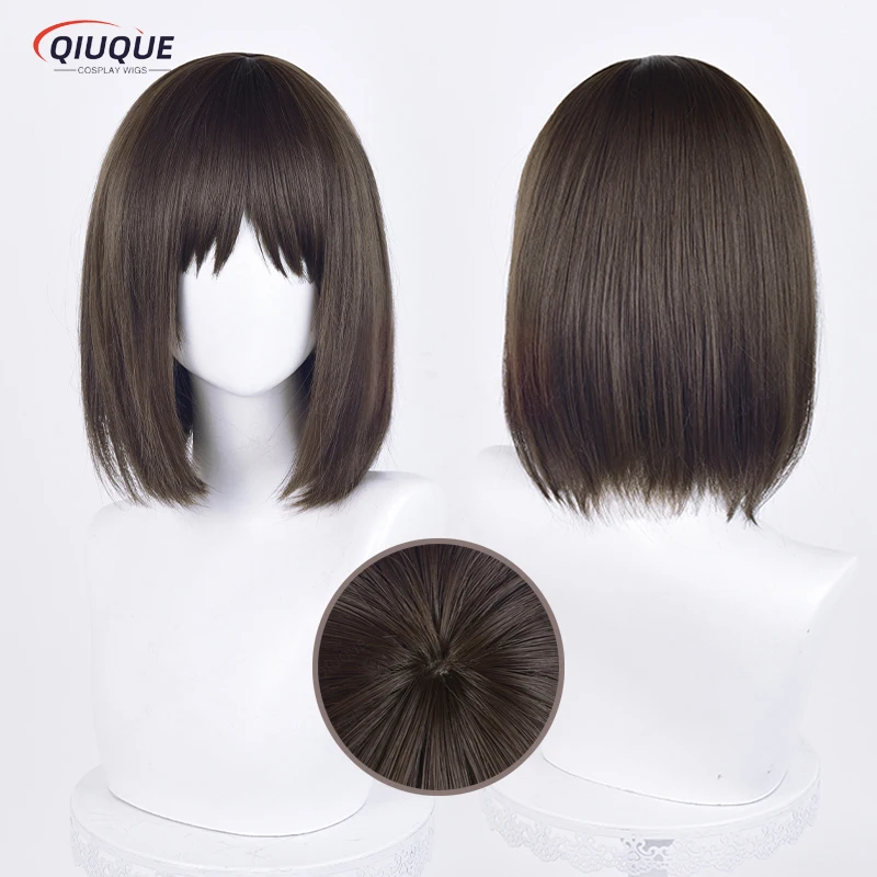 Anime Skip and Loafer Shima Sousuke Iwamura Mitsumi Cosplay Wig Golden Short Brown Heat Resistant Synthetic Hair Wigs + Wig Cap