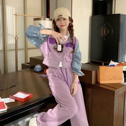 Tute da ginnastica alla moda per donna 2 pezzi 2024 primavera estate cappotto coreano giacca con cerniera + pantaloni a gamba dritta Set di due pezzi abbigliamento sportivo