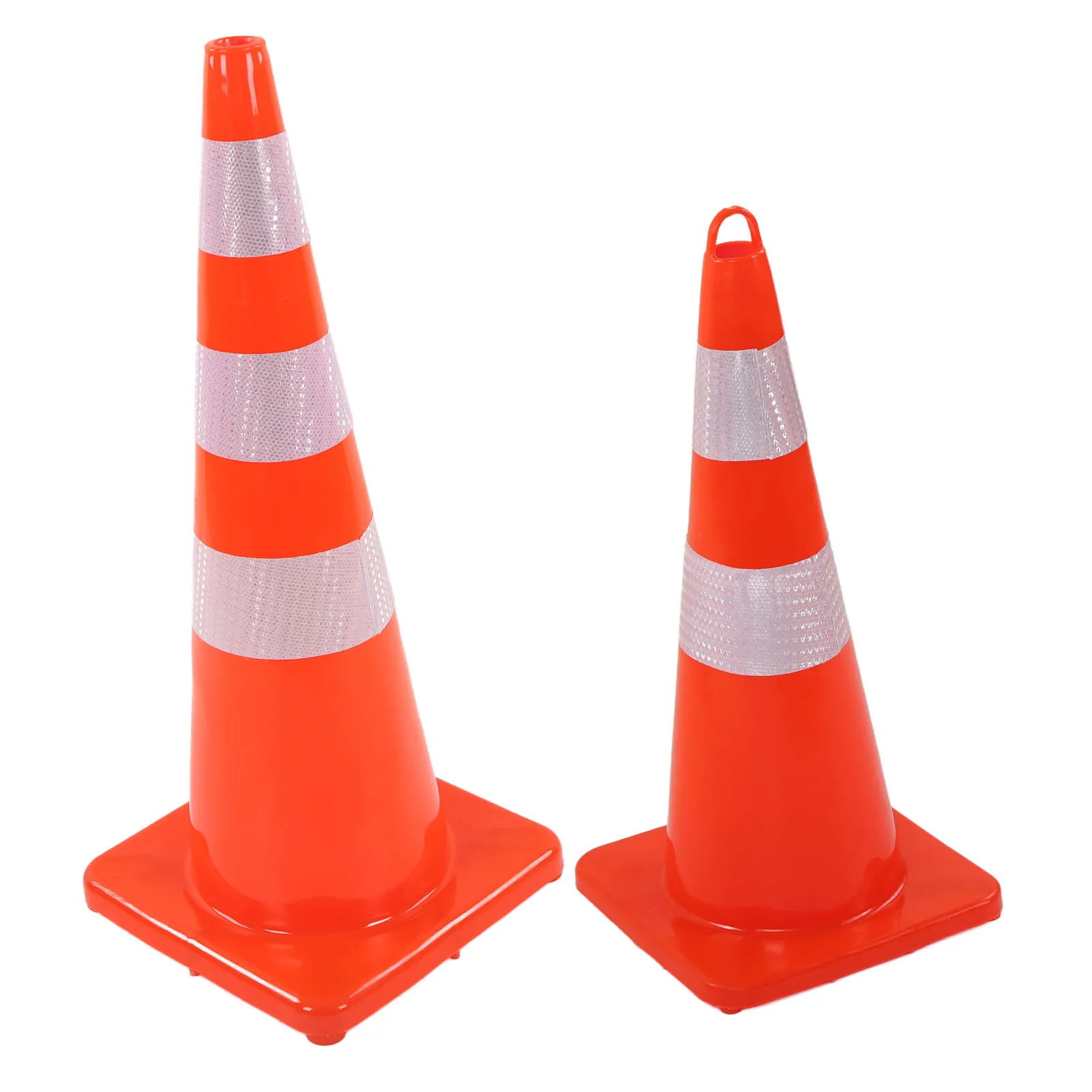 Reflective Traffic Cones Traffic Cones Weather Resistant Reflective  Base Road Cones for Parking Lot Camping Red