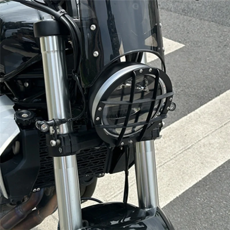 オートバイのヘッドライトフレームヘッドライト保護カバーガード-x350-2023-2024-フロントヘッドライトグリル