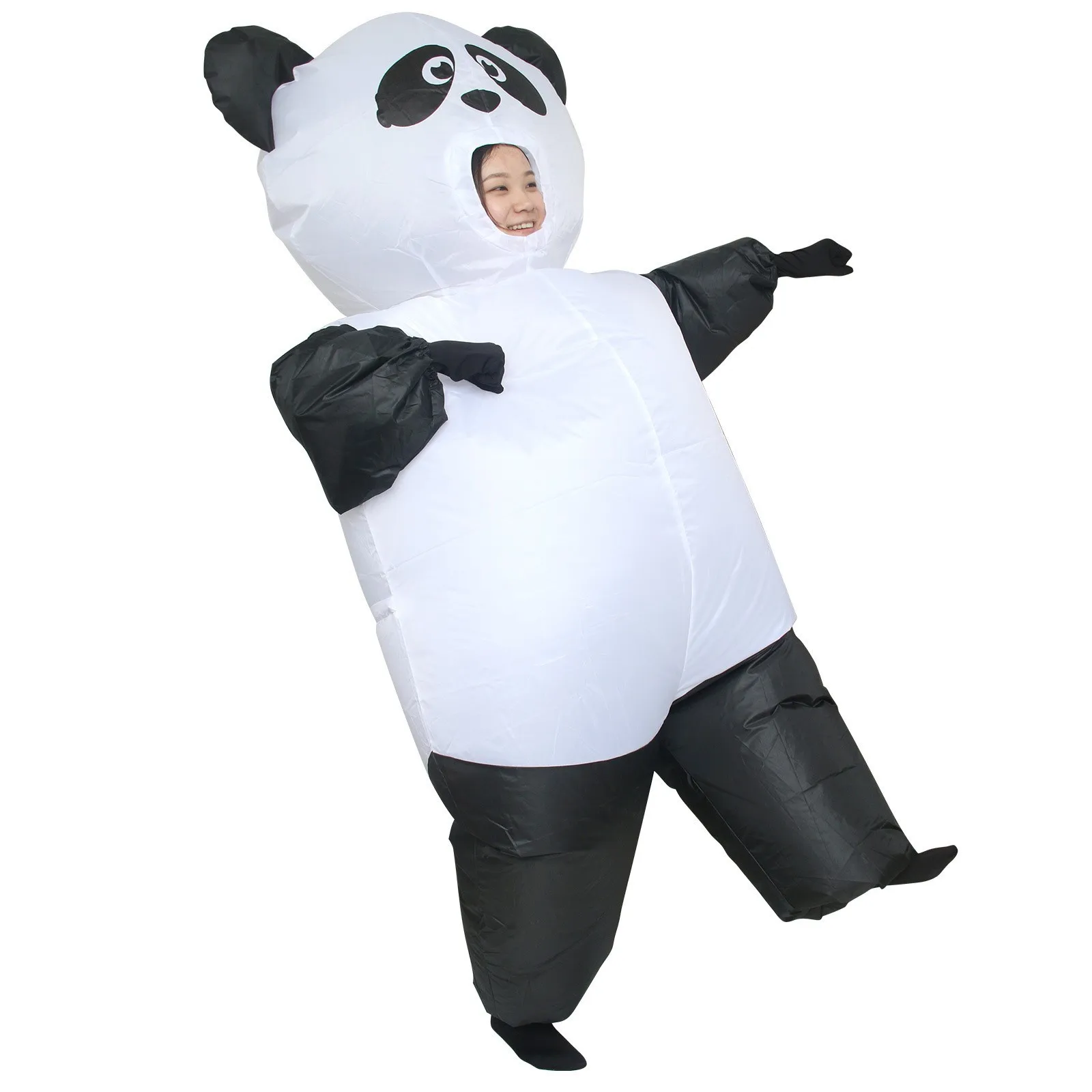 Terno inflável do Panda gigante dos desenhos animados, Traje De Boneca De Desempenho De Panda, Atividades De Desempenho, Adereços De Halloween, Bonito