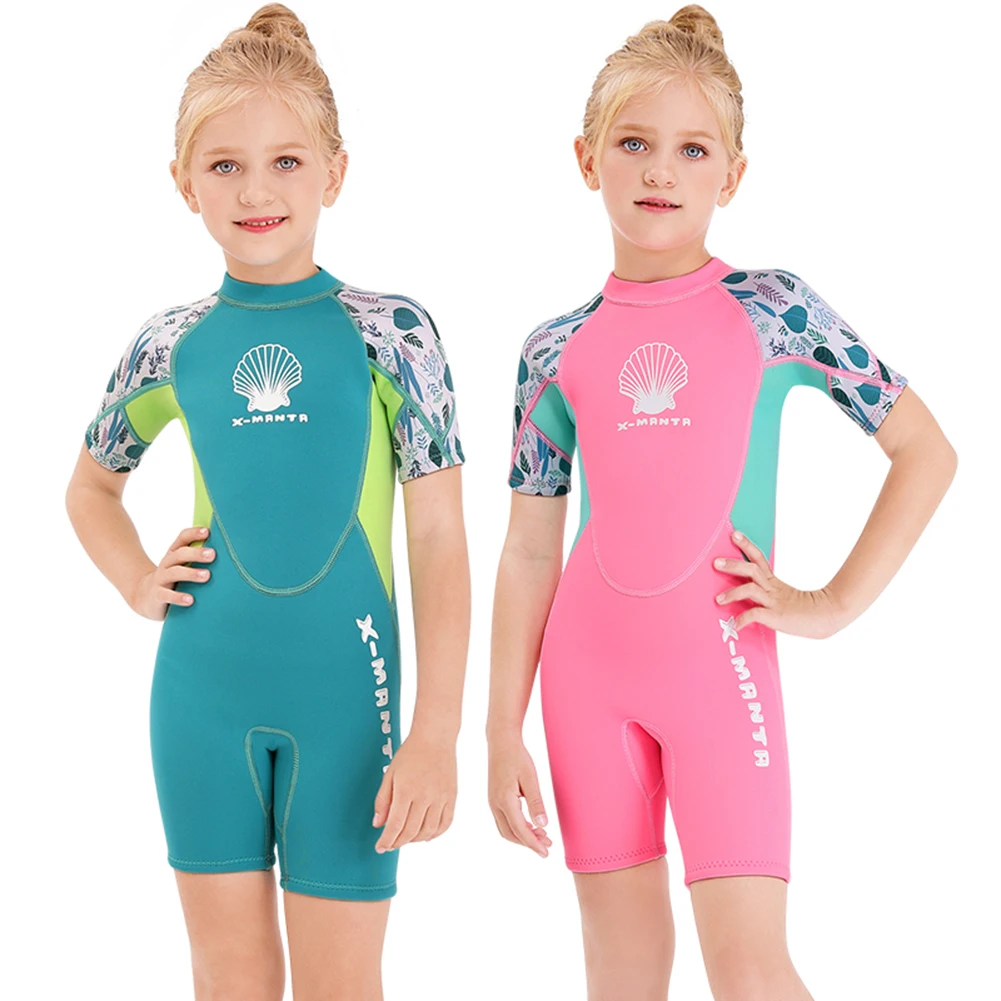 

Wetsuit Kids Shorty Neoprene Thermal Diving Swimsuit 2.5MM for Girls Boys Youth Teen Toddler Child, One Piece Children Wetsuit