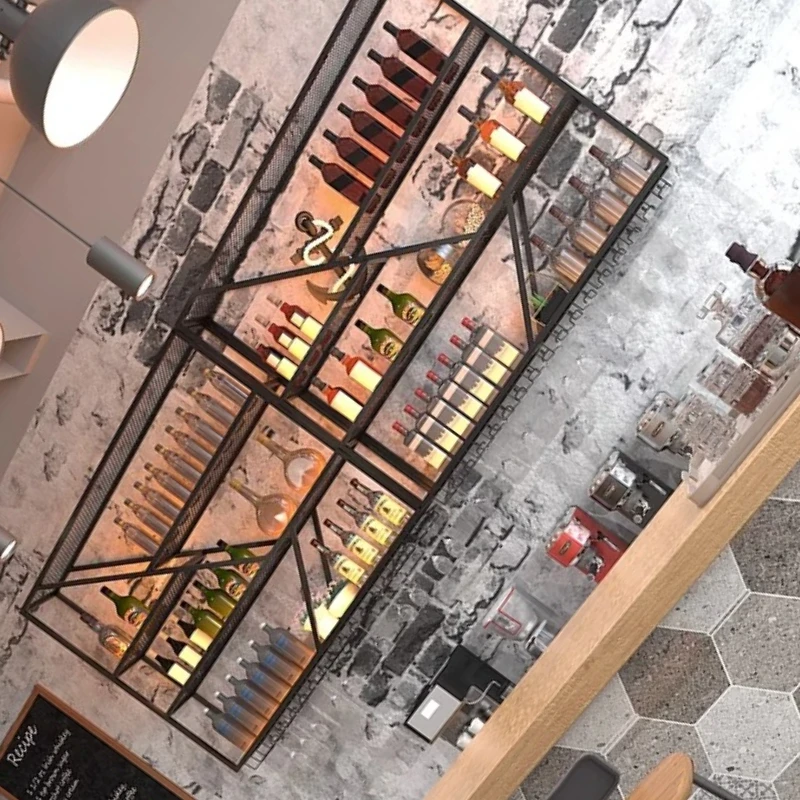 

Display Luxury Wine Racks Modern Liquor Store Wall Bar Cabinet Large Cabinets Living Room Coffee Bar Whiskey Showcase Furniture