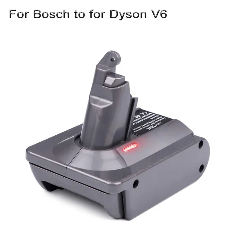 

Battery Converter Adapter for Bosch 18V Li-ion Battery BAT609 BAT618 Convert To For Dyson Vacuum Cleaner V6 DC61 DC62DC58 DC59