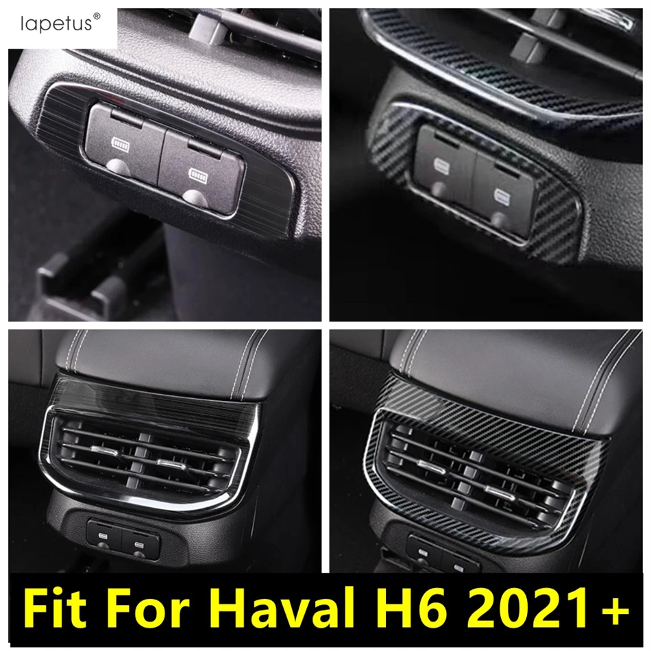 

For Haval H6 2021 - 2024 Rear Cigarette Lighter USB Panel / Armrest Box Rear Air Conditioning AC Vent Outlet Cover Trim Interior