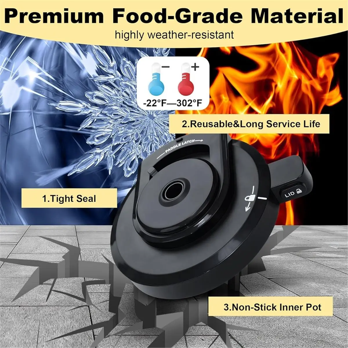 A88M Outer Bowl Lid and 301 Paddle for NC301 Ice Cream Maker,Reusable Creami Replacement Accessories