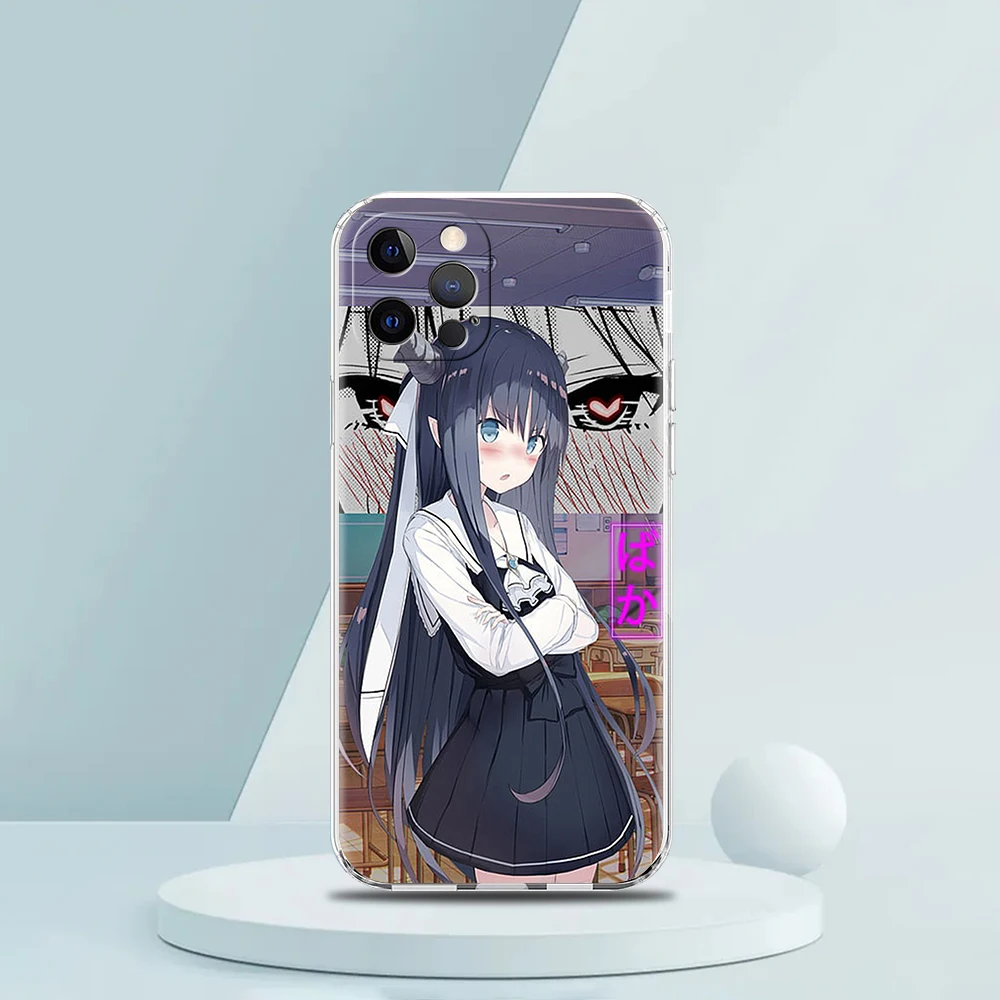 Hentai Harajuku Anime Girl Case for iPhone 16 15 14 13 12 Pro Max Transparent Soft for iPhone 11 Pro Max 7 8 Plus XS XR Shell