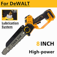 Brushless Chain Saw 8 Inch 3000W Lubrication System Safety Hand Guard Electric Chainsaw Power Tools For DeWALT 20V Battery
