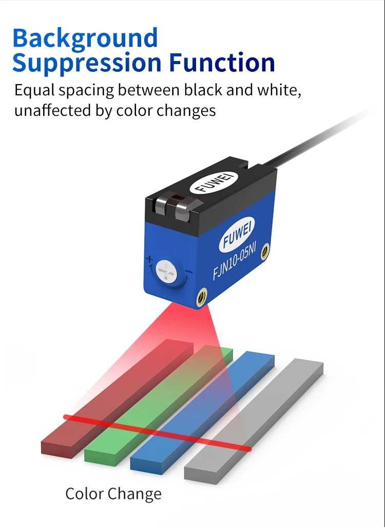 FUWEI FJN10-05PI Line-Shaped Spot Ranging Photoelectric Infrared Sensor Switch Visible Light Laser Sensor 12 ~ 24V DC Sensor – Detail 3