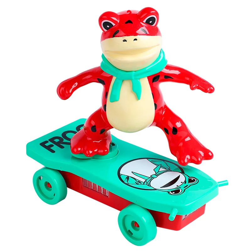 Electronic Frog Scooter Toys With Music LED Electric The Monkey King Scooter Universal Direction Stunt Robot Animal Kids Gift