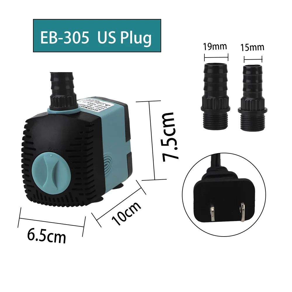 Spina ue/usa con ventose filtro Ultra-silenzioso laghetto per pesci 3/10/25W fontana per acquario pompa per acquario pompa per acqua sommergibile