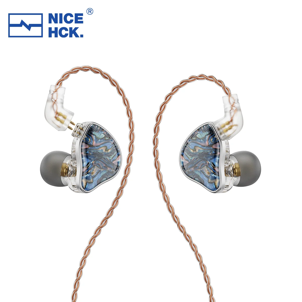 Nicehck db2 com fio earbud iem 1dd + 1ba híbrido duplo driver fone de ouvido alta fidelidade com interface 0.78 2pin música vocal quente no monitor