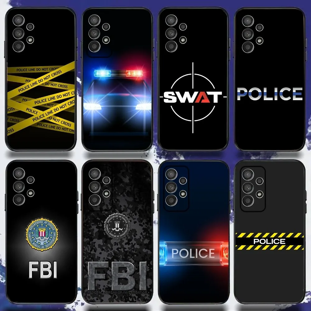 

Police FBI Swat Phone Case For Samsung S24,S21,S22,S23,S30,Ultra,S20,Plus,Fe,Lite,Note,10,9,5G Black Soft Cover