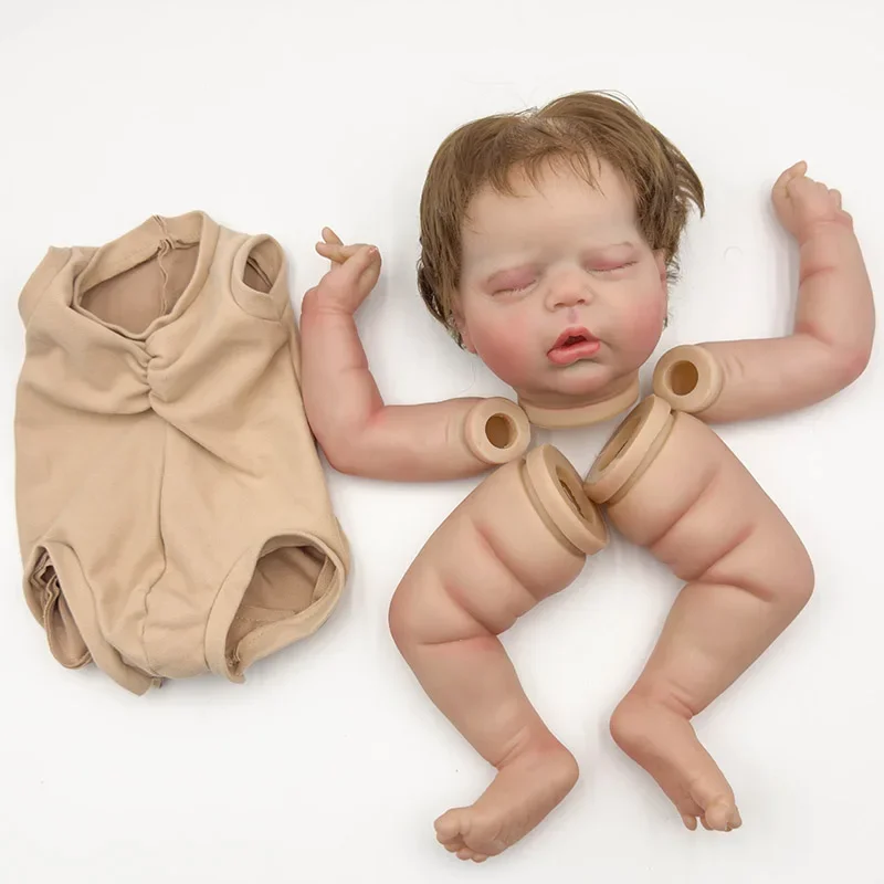 22inch Alexis Lifelike Unfinished Reborn Doll kit painted Doll kit Doll parts with Hand Root Hair