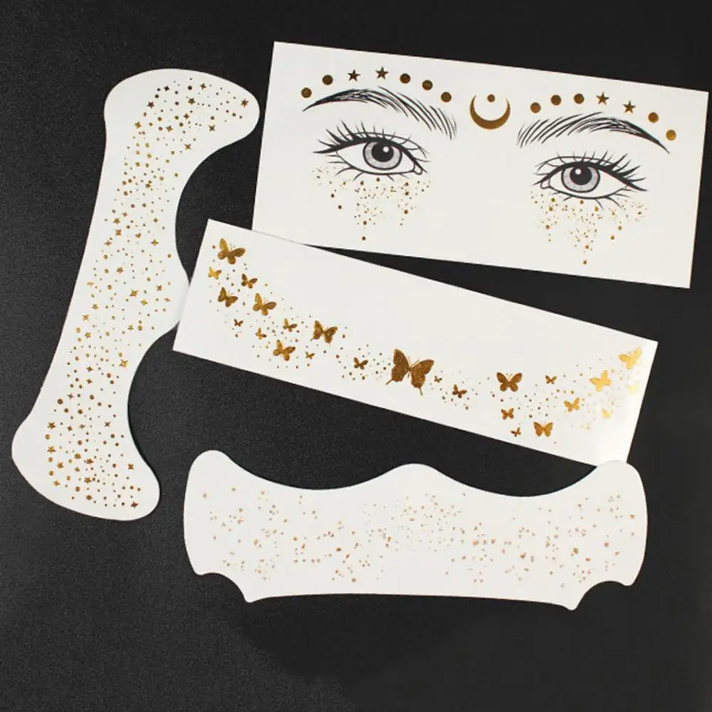 Sparkly Freckle Patches Sparkling Glitter Freckle Face Tattoo Stickers for Festivals Halloween Parties Waterproof Makeup