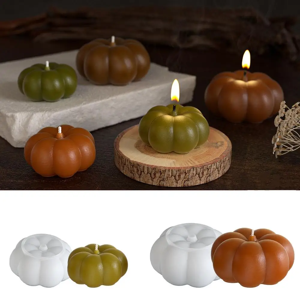 

Силиконовый орнамент для свечи, форма для тыквы, ароматерапевтическая свеча для ремесленного проекта, сезонный декор, праздничное украшение