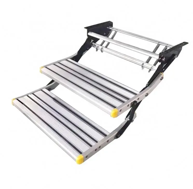 Easy Install Manual Double Layers Aluminium Alloy Caravan Extension Ladder Strong Load-Bearing Capacity 3-4 People RV Trailer