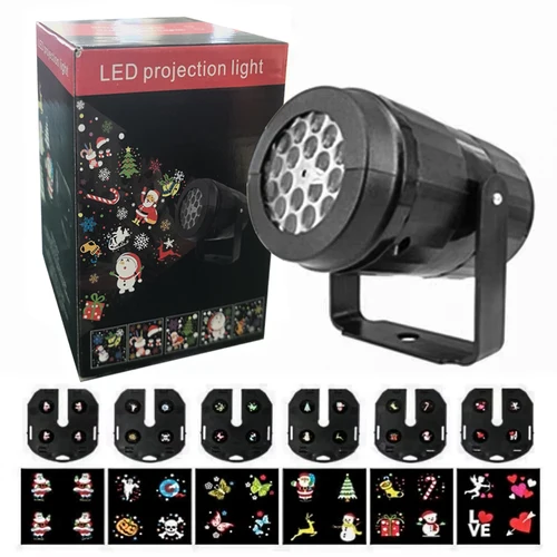 Imagen 2 del producto Proyector de copo de nieve de Navidad, decoración grande, fiesta de Navidad, luz Led láser para escenario, iluminación giratoria de Navidad, decoración de jardín