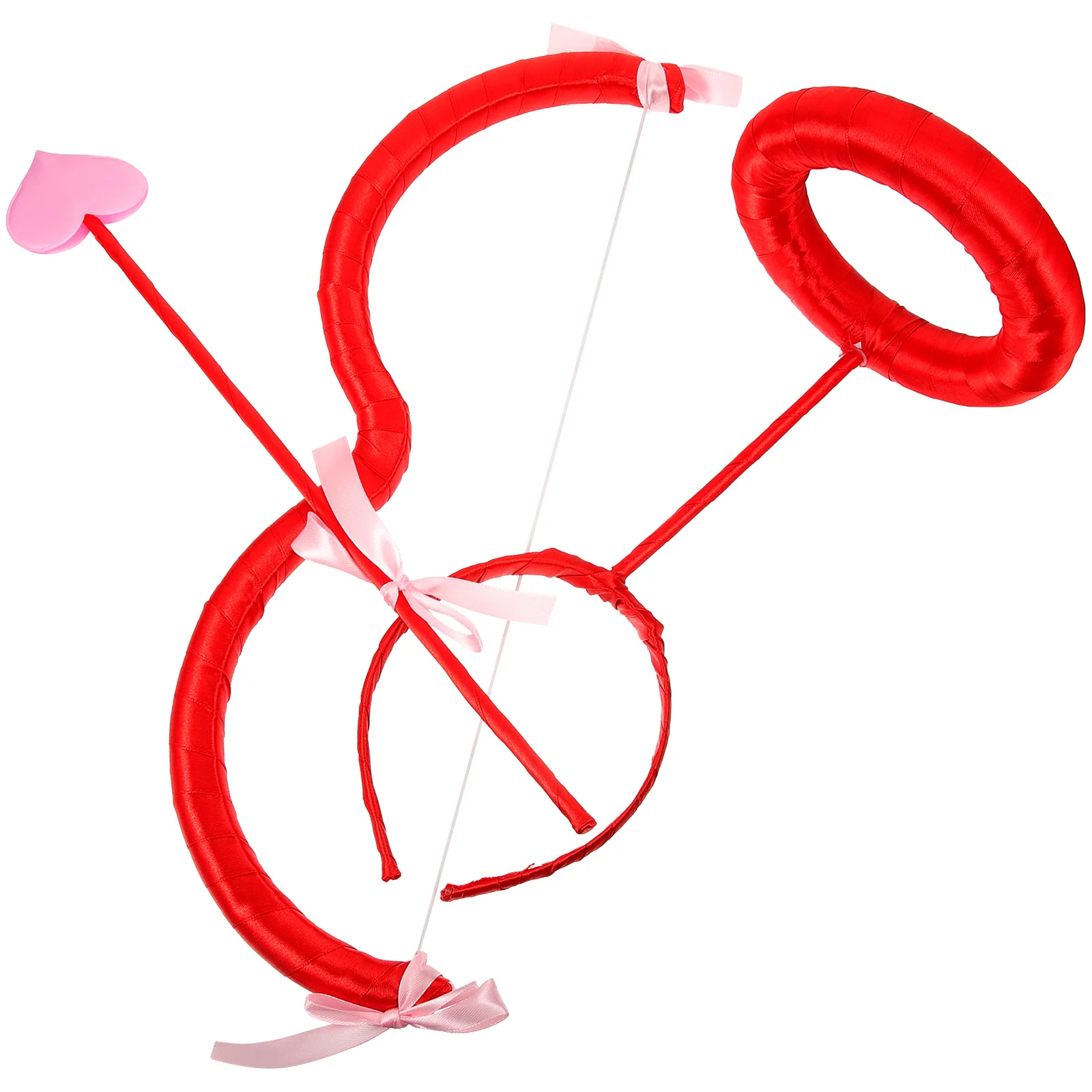 

Cupid Bow Arrow Angel Headb Red Bow Prop for Cosplay Party Hair Accessory Wedding Baby Shower Valentine Theme