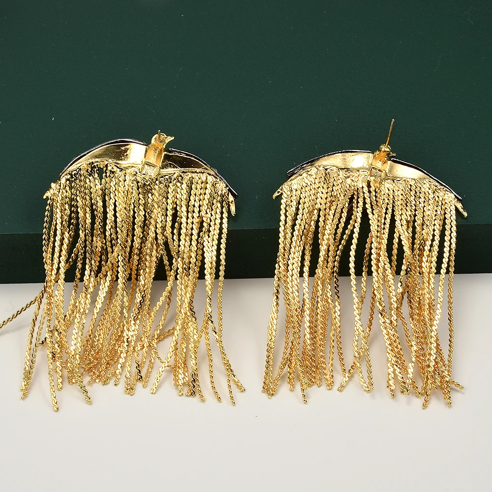 Vintage Punk Gold Color Women\'s Boho Dangle Earrings Animal Bird Tassel Earrings Jewelry Accessories