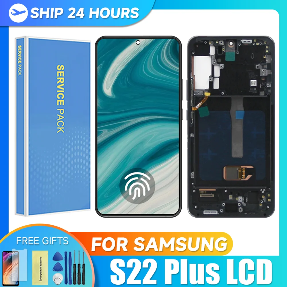 6.6\'\' For AMOLED For Samsung S22 Plus 5G LCD Display Digital Touch Screen For Samsung S22 Plus 5G LCD G906 SM-S906B