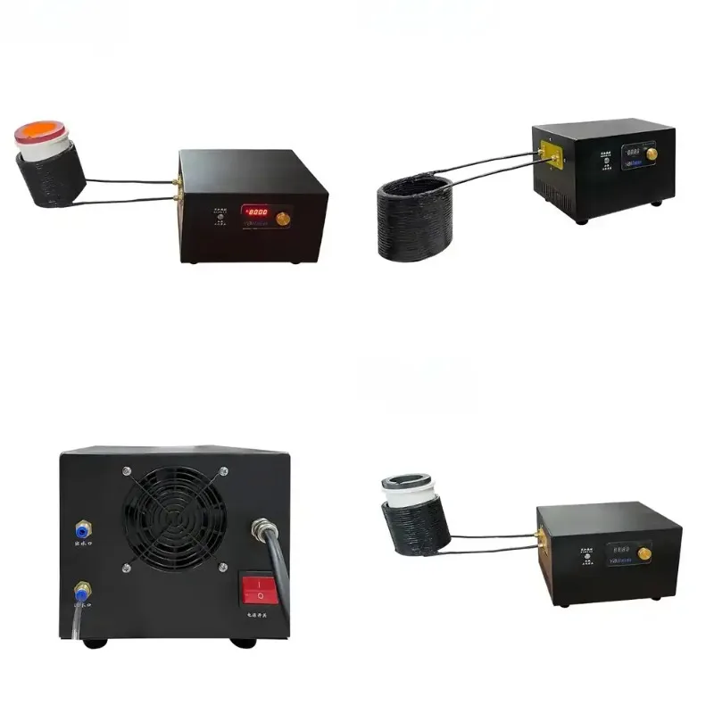220V Split Medium Frequency Melting Furnace 1-3KG Induction Smelter for Gold Silver Copper