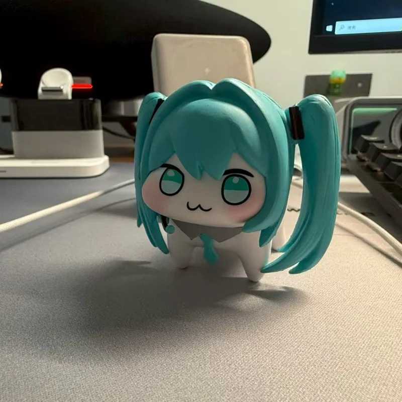 

New Doro×Hatsune Miku Cooperation Collectible Figure Car Desktop Decoration Toy Anime Figures Q Version Dolls Model Toys Gift