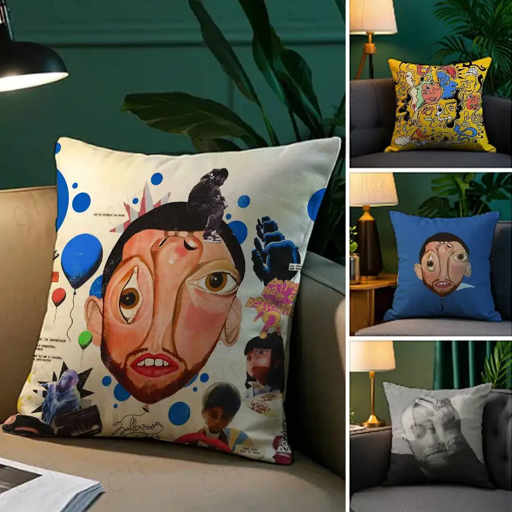 Singer Hot M-Mac Miller Pillow Case Custom Printed Brushed Fleece Pillow, Baby Skin-Touch, Eco-Friendly Dye-Sublimation Cushion