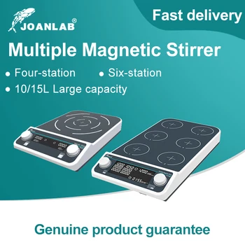 Multi-Station Magnetic Stirrer with Digital Display – Laboratory Mixer with Heating, Four-Station Six-Position 1