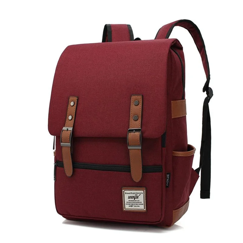 

Vintage 16 inch Laptop Backpack Women Canvas Bags Men canvas Travel Leisure Backpacks Retro Casual Bag School Bags For Teenagers
