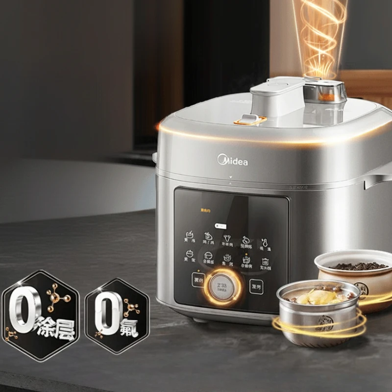 Home Electric Pressure Cooker: 0 Fluorine, No Coating, Double Pot High-Pressure Rice Cooker