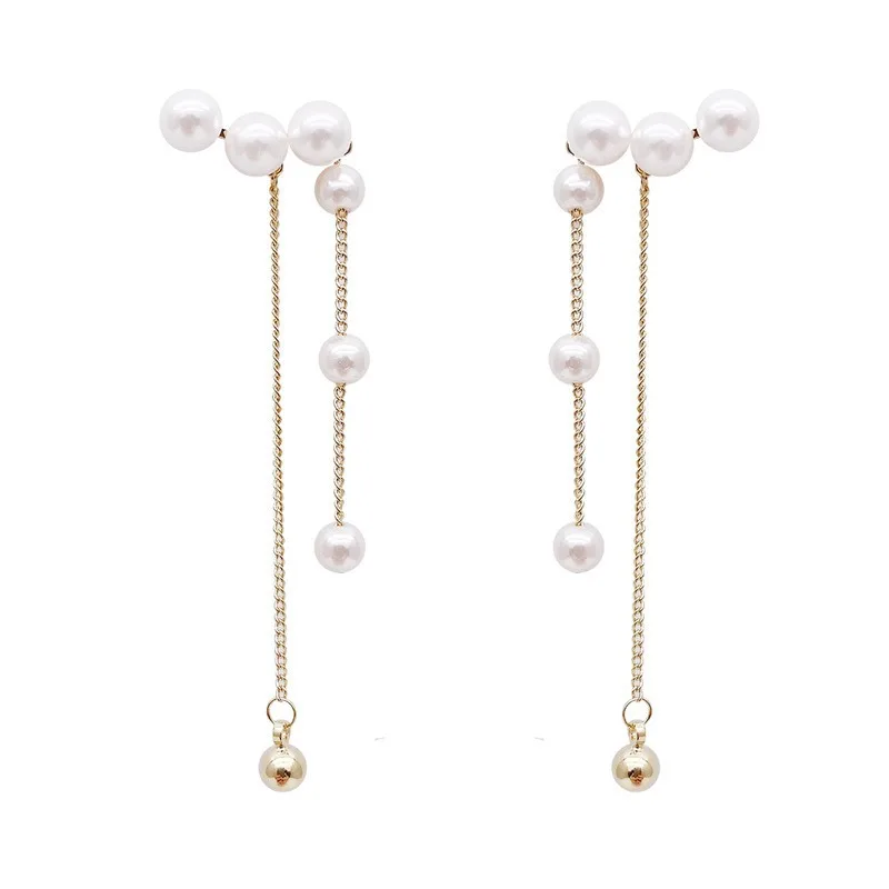 

French Baroque Pearl Tassel Earrings, Exquisite and Fashionable, Elegant, Gentle, Sweet, and Luxurious Ear Accessories
