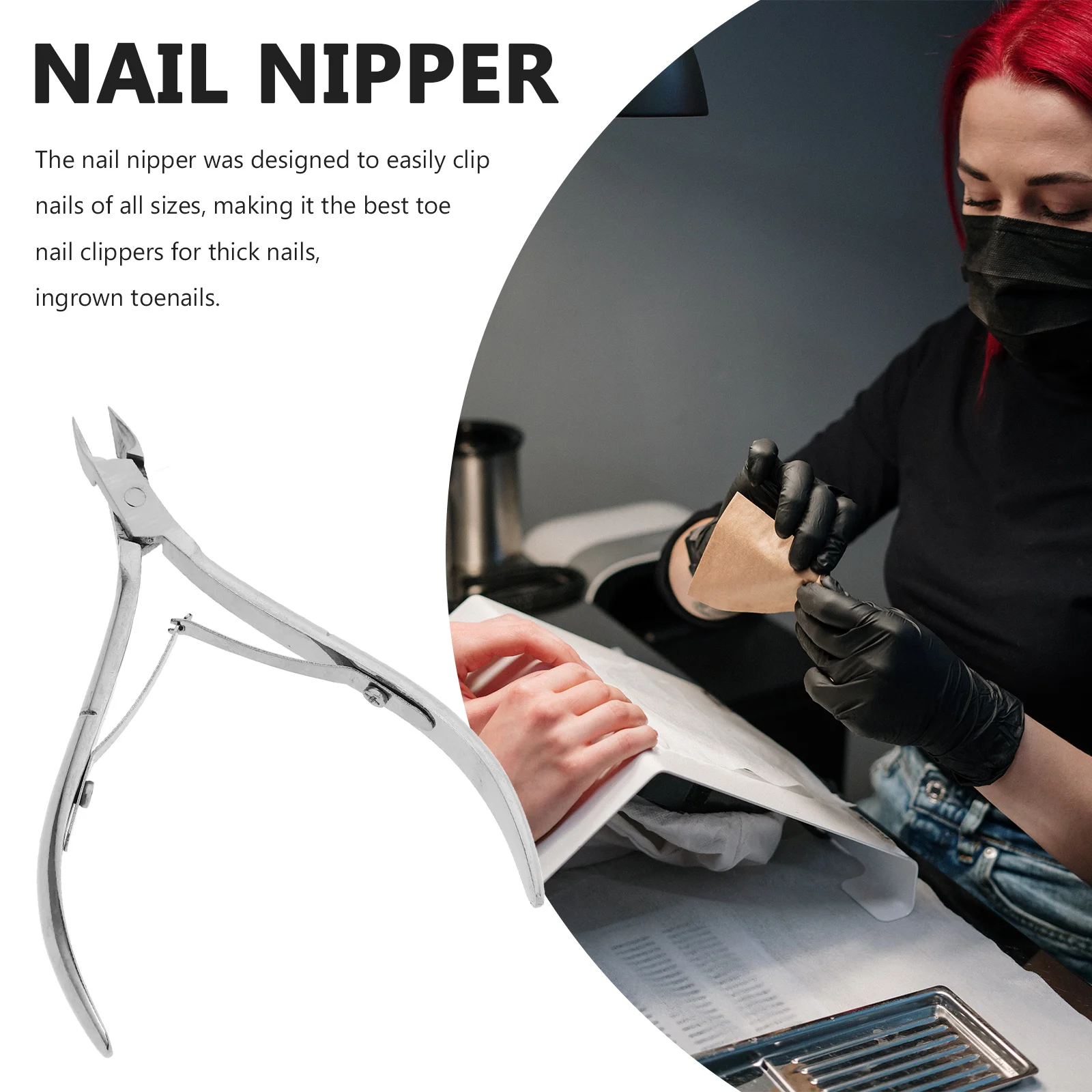 스테인리스 스틸 손톱 발톱 니퍼 긴 턱 클리퍼 과도하게 자란 큐티클 내성발톱 치료 큐티클 커터