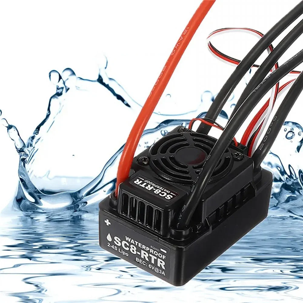 

Ingenious-SC8 RTR Waterproof 120A Brushless ESC Speed Controller 2-4S Lipo Fit 3660 3674 Motor For 1/10 1/8 RC Car