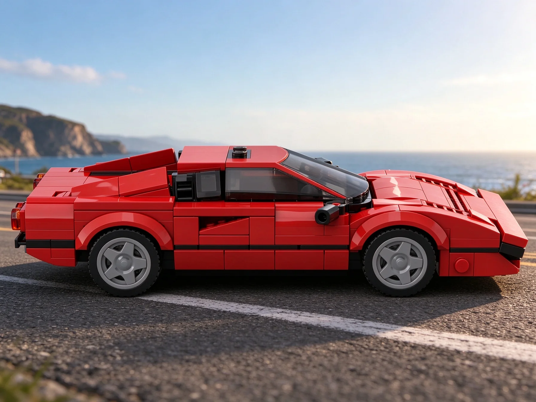 307pcs Classic 308 GTB Retro Racing Car Building Blocks Set MOC Vehicle Model Bricks DIY Toy Gift