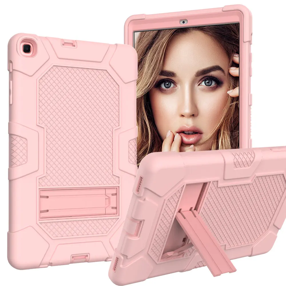 Armor Shockproof Heavy Duty Silicone Case For Samsung Galaxy Tab A T510 T515 10.1 2019 Cover Kids Tablet Case + FilmPen